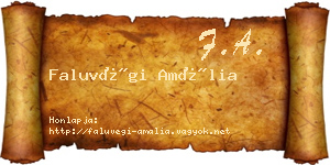 Faluvégi Amália névjegykártya